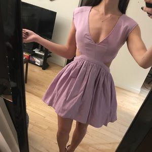 Lavender deep v dress